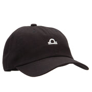 Libra Zodiac Sign Embroidered Unstructured Cap