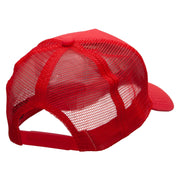 Hand Controller Embroidered Five Panels Pro Style Trucker Mesh Cap - Red OSFM