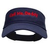 Call Me, Daddy Embroidered Cotton Twill Sun Visor