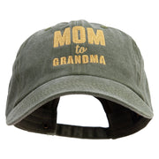 Mom to Grandma Cotton Twill Premium Pigment Dyed Cap - Olive OSFM