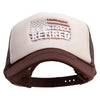 U.S. Air Force Flag Retired Embroidered Foam Panel Mesh Snapback - Brown-Tan OSFM