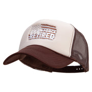 U.S. Air Force Flag Retired Embroidered Foam Panel Mesh Snapback - Brown-Tan OSFM