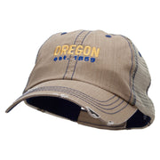 Oregon Year Established Embroidered Low Profile Special Cotton Mesh Cap - Khaki OSFM