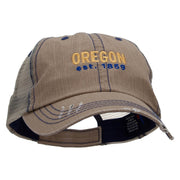 Oregon Year Established Embroidered Low Profile Special Cotton Mesh Cap - Khaki OSFM