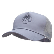 Hand Controller Embroidered Five Panels Pro Style Trucker Mesh Cap - Grey OSFM