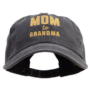 Mom to Grandma Cotton Twill Premium Pigment Dyed Cap - Black OSFM