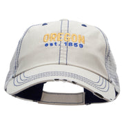 Oregon Year Established Embroidered Low Profile Special Cotton Mesh Cap - Putty OSFM