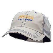 Oregon Year Established Embroidered Low Profile Special Cotton Mesh Cap - Putty OSFM