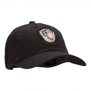 Baseball Glove Embroidered Unstructured Cotton Twill Cap