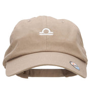 Libra Zodiac Sign Embroidered Unstructured Cap