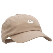 Libra Zodiac Sign Embroidered Unstructured Cap