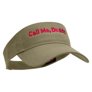 Call Me, Daddy Embroidered Cotton Twill Sun Visor