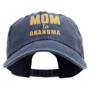 Mom to Grandma Cotton Twill Premium Pigment Dyed Cap - Navy OSFM