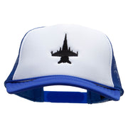 Jet Embroidered Foam Panel Mesh Snapback - Royal-White OSFM