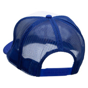 Jet Embroidered Foam Panel Mesh Snapback - Royal-White OSFM