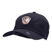 Baseball Glove Embroidered Unstructured Cotton Twill Cap