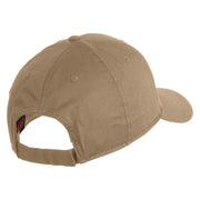Retired US Navy Embroidered Solid Cotton Twill Low Profile Cap - Khaki OSFM