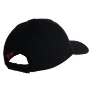 Small Baby Giraffe Animal Embroidered Iron on Patched 6 Panel Washed Low Profile Dad Hat - Black OSFM