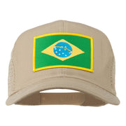 Brazil Flag Patched Mesh Cap