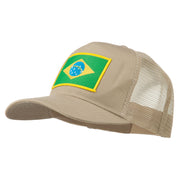 Brazil Flag Patched Mesh Cap