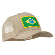 Brazil Flag Patched Mesh Cap