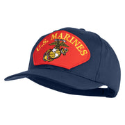 U.S. Marine Red Patched Solid Cotton Twill Pro Style Cap - Navy OSFM