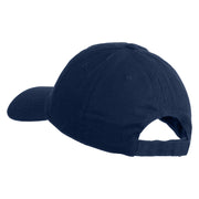Small Baby Giraffe Animal Embroidered Iron on Patched 6 Panel Washed Low Profile Dad Hat - Navy OSFM