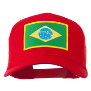 Brazil Flag Patched Mesh Cap