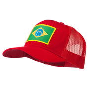 Brazil Flag Patched Mesh Cap