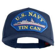 U.S. Navy TIN CAN Blue Patched Solid Cotton Twill 5 panel Mesh Back Cap - Navy OSFM