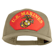 U.S. Marine Red Patched Solid Cotton Twill Pro Style Cap - Khaki OSFM