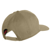 U.S. Marine Red Patched Solid Cotton Twill Pro Style Cap - Khaki OSFM