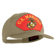 U.S. Marine Red Patched Solid Cotton Twill Pro Style Cap - Khaki OSFM