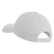 Small Baby Giraffe Animal Embroidered Iron on Patched 6 Panel Washed Low Profile Dad Hat - White OSFM