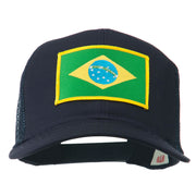 Brazil Flag Patched Mesh Cap