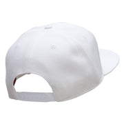 Small Peace Heart Smiley Sign Patched Wool Blend Pro Style Snapback - White OSFM