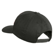 U.S. Marine Red Patched Solid Cotton Twill Pro Style Cap - Charcoal OSFM