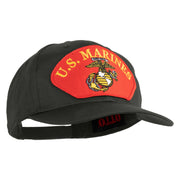 U.S. Marine Red Patched Solid Cotton Twill Pro Style Cap - Charcoal OSFM