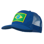 Brazil Flag Patched Mesh Cap