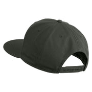 Old English White K Patched Cotton Twill Flat Bill Cap - Charcoal OSFM