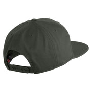 Old English White K Patched Cotton Twill Flat Bill Cap - Charcoal OSFM