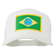 Brazil Flag Patched Mesh Cap