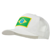 Brazil Flag Patched Mesh Cap