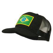 Brazil Flag Patched Mesh Cap