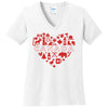 Canada Heart Graphic Design Ladies V-Neck