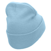 Law Embroidered 12 inch Acrylic Cuffed Long Beanie - Lt-Blue OSFM