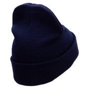 Doctor Embroidered 12 inch Acrylic Cuffed Long Beanie - Navy OSFM