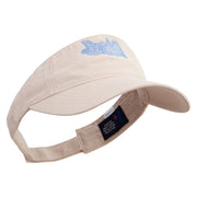 Artistic Downhill Logo Embroidered Cotton Twill Washed Soft Visors - Khaki OSFM