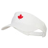 Canada Flag Maple Leaf Embroidered Pro Style Cotton Washed Visor