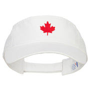 Canada Flag Maple Leaf Embroidered Pro Style Cotton Washed Visor